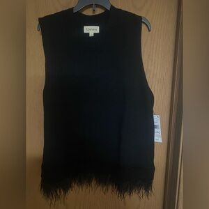 52seven Black Knit Top no sleeves brand new with tags size large